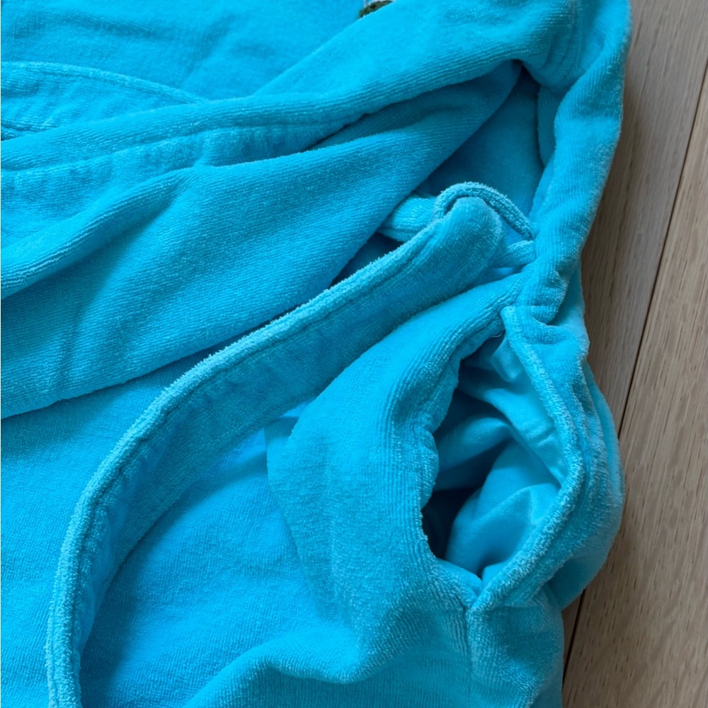 Lacoste Turquoise Hooded Terry Robe - Picture 6 of 6